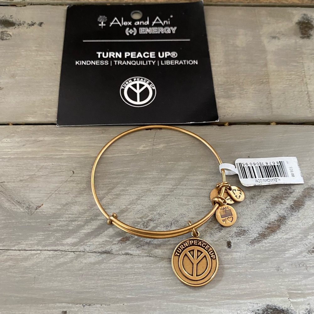NWT ALEX AND ANI Turn Peace Up Bracelet